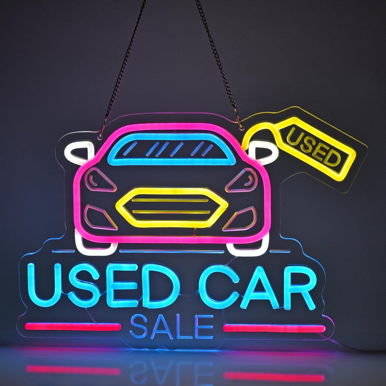 Used Car Sale Neon Sign USB Po – Auto Repair Shop For Sale recenzja i cena