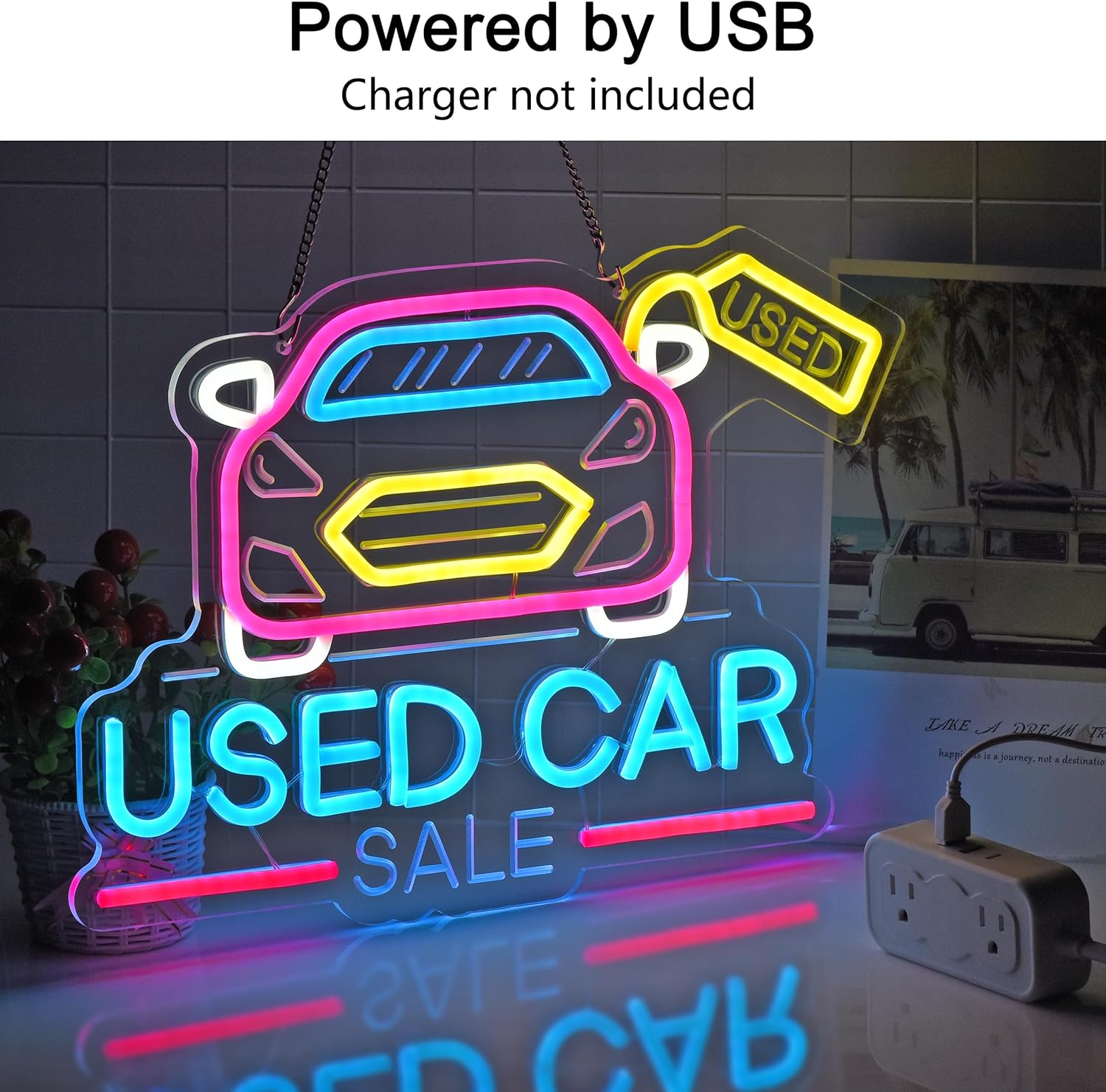 Used Car Sale Neon Sign USB Po – Auto Repair Shop For Sale recenzja i cena