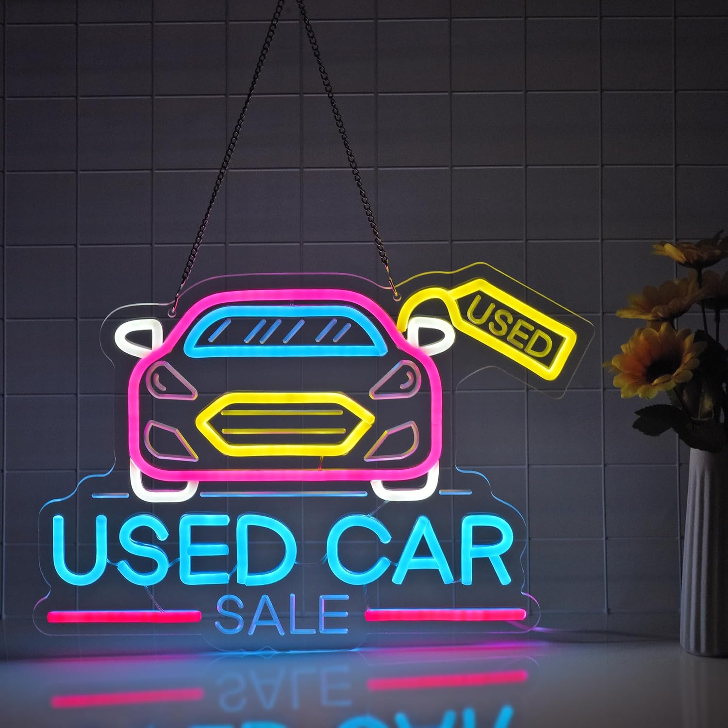 Used Car Sale Neon Sign USB Po – Auto Repair Shop For Sale recenzja i cena